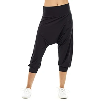 Abbildung von Winshape Damen super leichte Functional ¾ Haremshose HP201, Dance Style, Freizeit Sport Yoga Workout Schwarz L