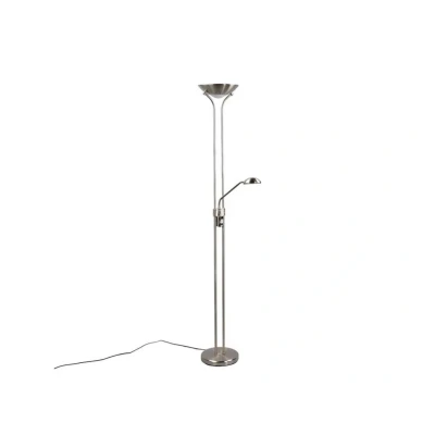 Abbildung von Lindby LED Standleuchte Josefin, nickel, Leselicht, dimmbar