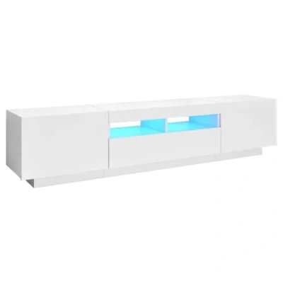 Abbildung von vidaXL TV Schrank mit LED Leuchten Weiß 180x35x40 cm (1 St)