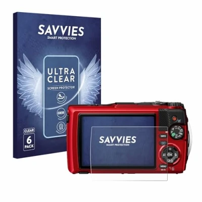 Abbildung von Savvies 6 Stück Schutzfolie für Olympus OM System Tough TG 7 Displayschutz Folie Ultra Transparent