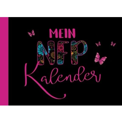 Abbildung von Mein NFP Kalender: Zykluskalender mit Zyklusblättern zum Eintragen schwarz pink / natürliche Familienplanung Verhütung der symptothermalen Methode für Frauen