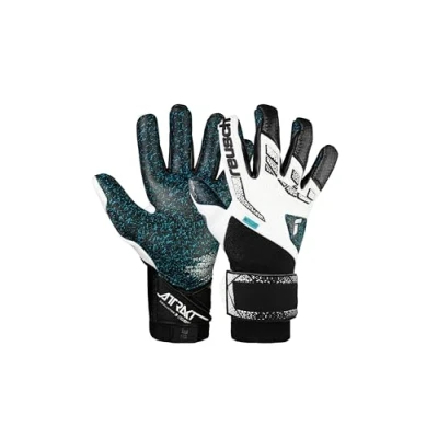 Abbildung von Reusch Attrakt Freegel Fusion Goaliator griffige Torwarthandschuhe Fußballhandschuhe für Erwachsene Männer und Frauen geeignet alle Wetterbedingungen Spielfeldoberflächen