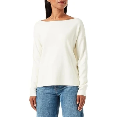Abbildung von Vero Moda Nancy LS Boatneck GA NOOS Strickpullover, Damen, Größe: XXL, Birch