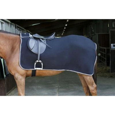 Abbildung von Riding World Ausreitdecke Fleece Schwarz/Grau 125/175