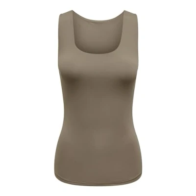 Abbildung von ONLY OHNE ÄRMEL Einfarbiges Top, Damen, Größe: Large, Walnut