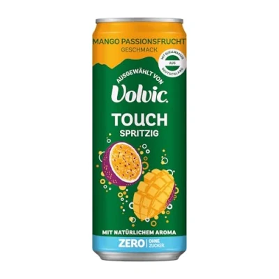 Abbildung von Volvic Touch Spritz Mango Passionsfrucht Zero, 12er Pack (12 x 0.33 l Dose) EINWEG