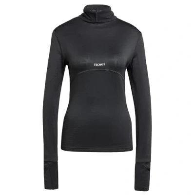 Abbildung von adidas Performance Techfit COLD.RDY Funnel NECK Longsleeve Langarmshirt, Damen, Größe: XXS, Black