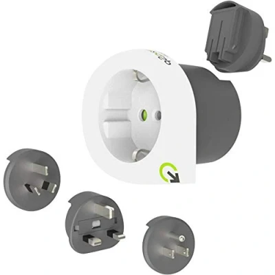 Abbildung von Q2 Power QPLUX Europe 3in1 (SCHUKO) to AUS, UK, US Universal Reiseadapter mit Erdungsstecker Kid Safe Stoßschutz Spannung und Leistung 100V 1600W / 250V 4000W