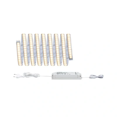 Abbildung von Paulmann 70670 LED Stripe MaxLED 1000 Basisset 3m Warmweiß 40W 230/24V 75VA Silber Lichtband Lichtstreifen Lichtschlauch