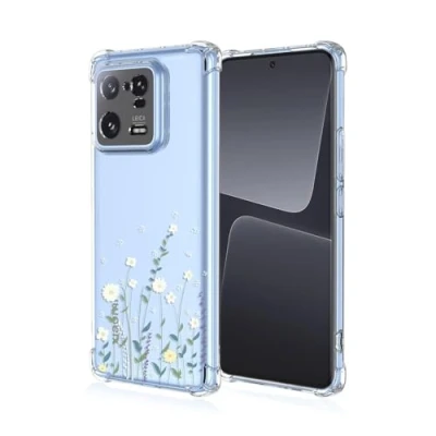 Abbildung von Topme Hülle für Xiaomi MI 13 Pro 6.73&quot;, Handyhülle aus Weichem TPU Silikon, Transparent, mit Gemaltem Muster Blumen 10