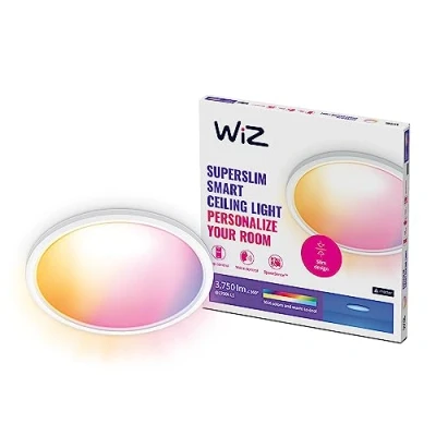 Abbildung von Signify WiZ SuperSlim Deckenleuchte Tunable White&amp;Color 3800lm Weiß