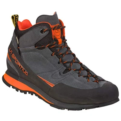 Abbildung von LA SPORTIVA Boulder X Mid GTX Grau Gore Tex Robuster Leichter Leder Approach Schuh, Größe EU 42.5 Farbe