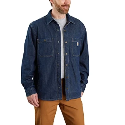Abbildung von Carhartt Jeanshemd DENIM FLEECE LINED SNAP FRONT SHIRT 105605 (1 tlg)