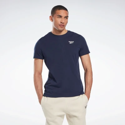 Abbildung von Reebok LEFT Chest LOGO TEE Tshirt basic, Herren, Größe: Small, Vector navy