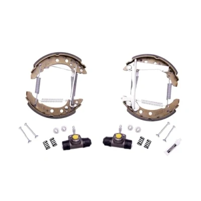 Abbildung von HELLA Shoe Kit Pro 8DB 355 003 711 Bremsensatz, Trommelbremse mit Radbremszylinder, Stellelement VOLKSWAGEN: GOLF 1 Cabriolet, 2, Scirocco II