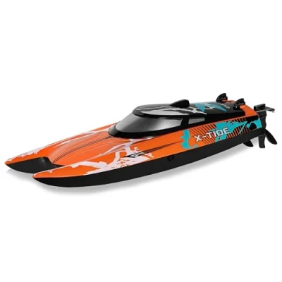 Abbildung von Overmax RC Boot X TIDE (Set, Komplettset), 1200mAh/25 kmH/2 Akkus/Auto Flip/Wasserstart/Demo Modus