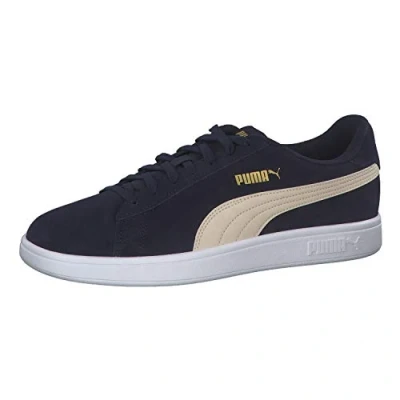 Abbildung von PUMA Unisex Smash V2 Sneaker, Peacoat Tapioca Team Gold White, 41 EU