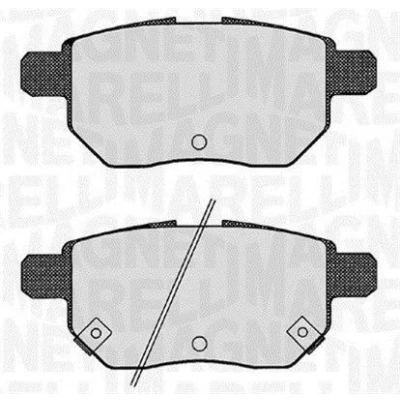Abbildung von MAGNETI MARELLI 363916060629 Bremsbelagsatz mit akustischer Verschleißwarnung TOYOTA: iQ, Auris Schrägheck, Yaris II SUBARU: Trezia