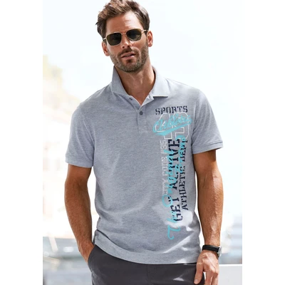 Abbildung von john devin Poloshirt, Herren, Größe: Small, Grau meliert