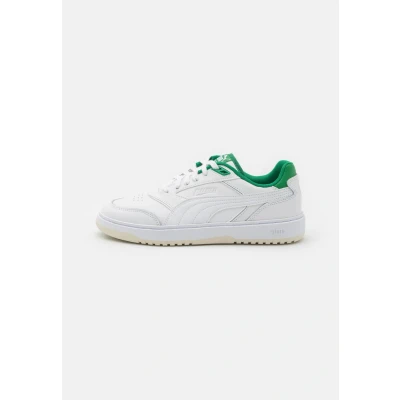 Abbildung von Puma Doublecourt Unisex Sneaker low, Größe: 44.5, White/archive green Leder