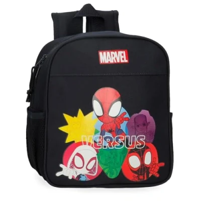 Abbildung von Joumma Marvel Versus Spidey Vorschulrucksack, Schwarz, 21 x 25 10 cm, Polyester, 5,25 l, Talla única, Vorschulrucksack