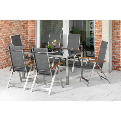 Abbildung von MERXX Garten Essgruppe &quot;Ferrara&quot;, (7 tlg.), 6 Klappsessel mit Tisch