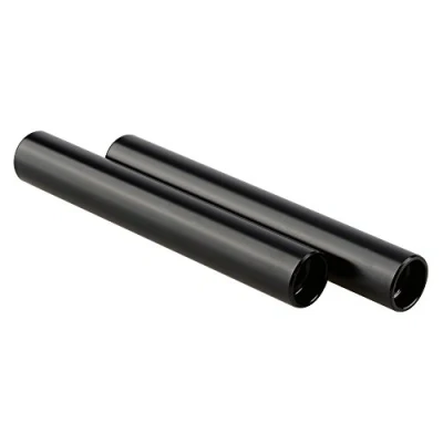 Abbildung von CAMVATE 15 mm Aluminium Rod Verlängerung Rohr für DSLR Kamera Support System (10 cm Länge, Schwarz, 1 Paar)