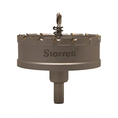 Abbildung von Starrett Hartmetall Lochsäge CTD95 TCT Tiefschnitt für Metall Edelstahl Eisen Aluminium 95mm