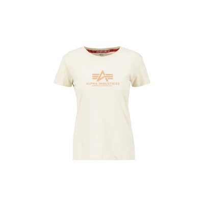 Abbildung von Alpha Industries Damen New Basic T Wmn Shirt, Vintage White/Gold, M
