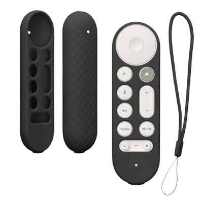 Abbildung von kwmobile Hülle Fernbedienung kompatibel mit Google TV Streamer 4K Silikon Case für Zubehör in Schwarz