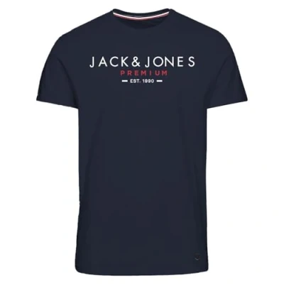Abbildung von JACK &amp; JONES Herren Jprbluspace Tee Crew Bmuss24 T Shirt, Navy Blazer, S EU
