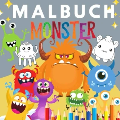 Abbildung von Malbuch Kinder lustige Monster 50 Motive: das perfekte Geschenk für ab 2 Jahren