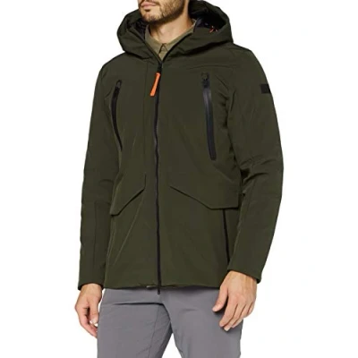 Abbildung von CMP Herren Softshelljacke mit fester Kapuze, Ölgrün, 54