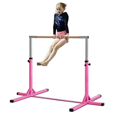 Abbildung von Gymnastik Turnreck Reckstange 13 Stufen höhenverstellbar Rosa