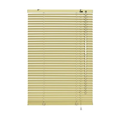 Abbildung von GARDINIA Alu Jalousie, Sichtschutz, Lichtschutz, Blendschutz, Wand und Deckenmontage, Aluminium Beige, 60 x 175 cm (BxH)