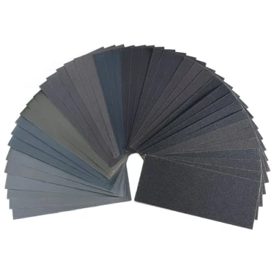 Abbildung von Carehabi 42 Stück Schleifpapier Set, Nass und Trocken Schmirgelpapier Fein 120 3000 Sandpaper für Metall, Auto, Holzmöbel, Stein, Lack, Glas, 23 x 9,5 cm