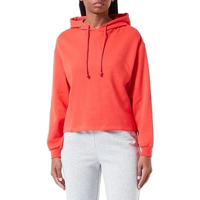 Abbildung von Pieces Pcchilli Hoodie Sweatshirt, Damen, Größe: Medium, Poppy red