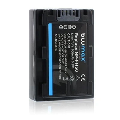 Abbildung von Blumax NP FH50 Akku kompatibel mit diversen Sony Kameras 700mAh 7,4V 5,2Wh