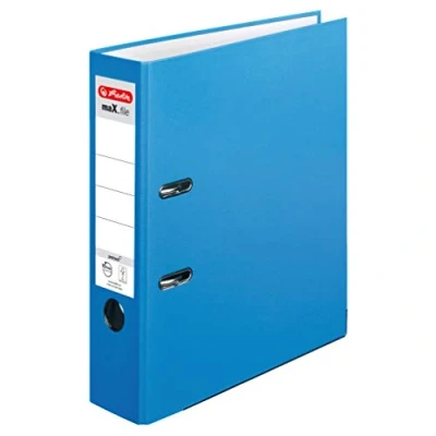 Abbildung von Herlitz Ordner protect Kunststoff (PP) A4 8cm aqua VE=5 Stück maX.file