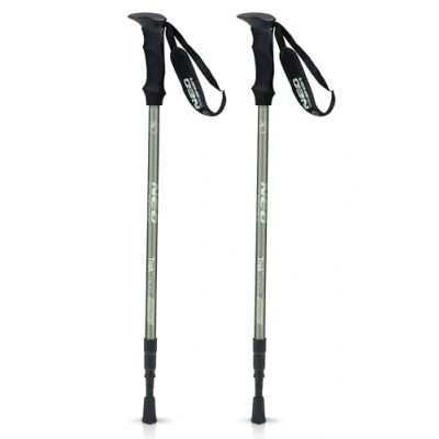 Abbildung von Neo Sport Walking Stöcke Wanderstöcke Mit Eva Schaum Griff Aluminium Teleskop Verstellbar 65 135 cm 2 Stück Grün