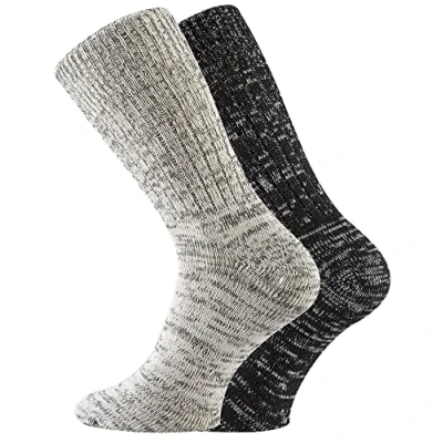 Abbildung von TippTexx 24 6 Paar Original Jeanssocken für Damen und Herren mit Anti Loch Garantie (as3, numeric, numeric_43, numeric_46, regular, Natur Jeansmelange/Schwarzmelange)