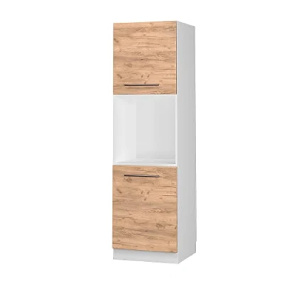 Abbildung von Vicco Herdumbauschrank Fame Line, Goldkraft Eiche/Weiß, 60 cm mit offenem Regal