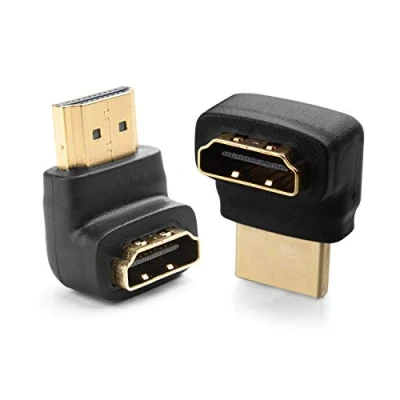 Abbildung von Cable Matters Kombipack HDMI 270 Grad und 90 Adapter (Rechtwinkliger Adapter, Winkel, Kabel Verbinder) mit 4K HDR