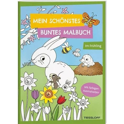 Abbildung von Mein schönstes buntes Malbuch. Im Frühling: Mit farbigen Ausmalseiten. Ab 5 Jahren (Malbücher und blöcke)