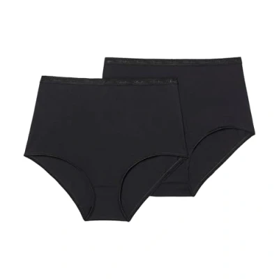 Abbildung von Playtex Damen Maxi Höschen aus Bio Baumwolle x2 Slip, Schwarz, XL