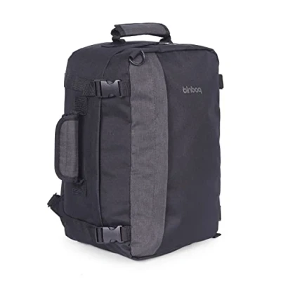 Abbildung von Blnbag M5 40x20x25 cm, Freigepäck Kabinenrucksack Ryanair, Under Seat Backpack Reisetasche, bequemes Packen wie beim Koffer, 20L, Schwarz