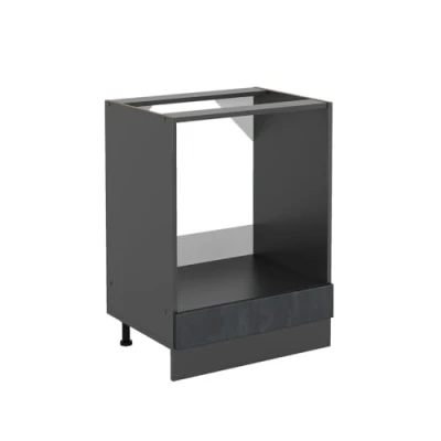 Abbildung von Vicco Herdumbauschrank R Line, Schwarz Beton/Anthrazit, 60 cm ohne Arbeitsplatte