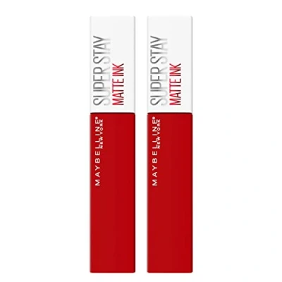 Abbildung von 2 x Maybelline SuperStay Matte Ink Lippenfarbe 340 Exhilarator