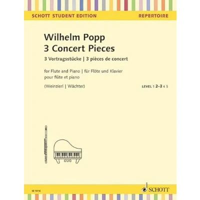Abbildung von 3 Concert Pieces: Flöte und Klavier.: Flute and Piano. (Schott Student Edition)