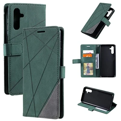 Abbildung von Hülle für Samsung Galaxy A34 5G Leder,Hülle SM A346E/DSN / A346M/DSN A346B/DSN A346M/N A3460 Schutzhülle Case Cover Green